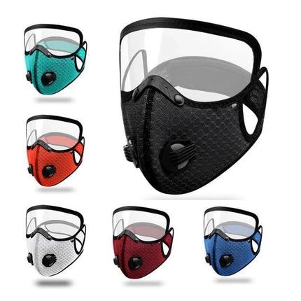 Men's Cycle-Ready Face Mask with Active Carbon Filters and Dust Goggles