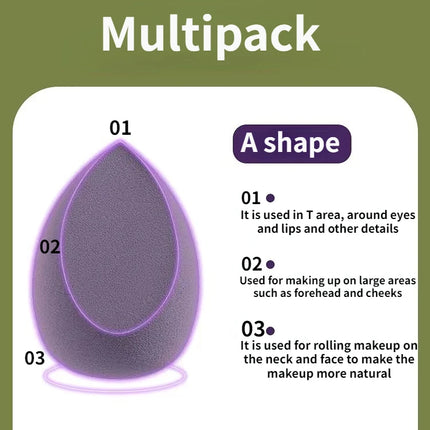 4pc/8pc Soft Makeup Sponge Dry Wet Dual Use Cosmetic Puff Foundation Concealer Highlight Blender Make Up Beauty Tool Accessories