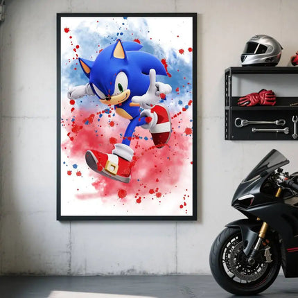 Classic Sonic Self-adhesive Poster Sticker Waterproof / Sonic Self-adhesive Poster Sticker