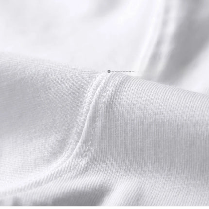Beige 300g Heavyweight Cotton Short Sleeved T-shirt Summer Round Neck Loose and Base Shirt for Men Women Basic Tee