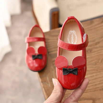Baby Girl Shoes Soft PU Patent Leather Flats For Girls Kids Little Children Casual Flats Size 21-30 Cute Sweet Princess Shoes