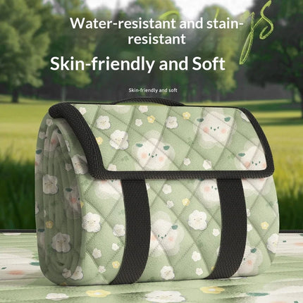 Ultrasonic Picnic Blanket Extra Large 300x200cm Thickened Waterproof Sandproof Foldable Beach Mat for Camping Music Festival