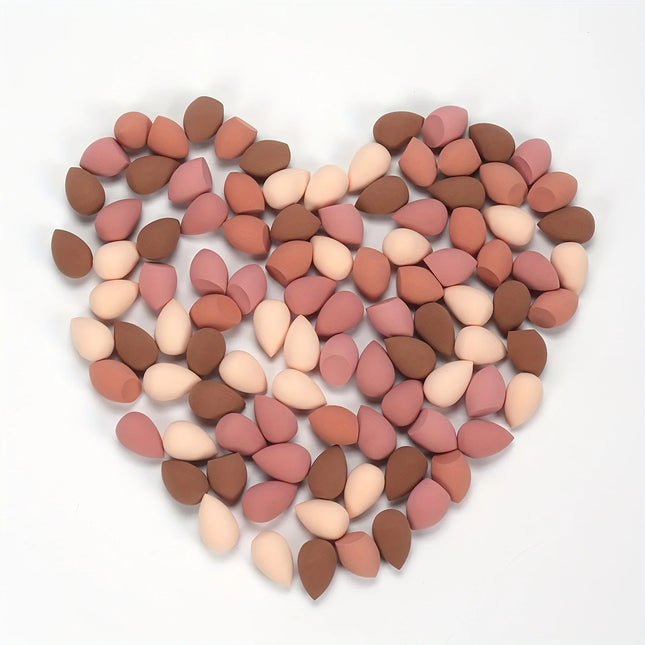 20/50/100PCS Mini Makeup Sponges - Latex-Free, Water-Activated Blenders for Foundation/BB Cream/Concealer, Precision Eye