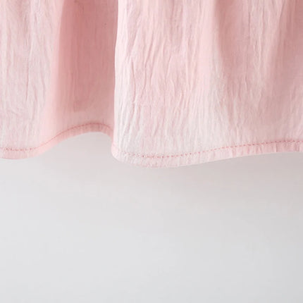 Summer New Pink Tulip Baby Girl Dress, Cute Ruffled Sleeve Children's Clothing For Babies Aged 9 Months To 4 Years Old