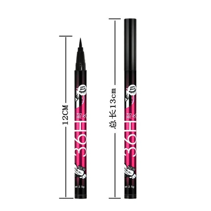 Black Liquid Eyeliner Waterproof Eyeliner Pencil 36H Long-Lasting Liquid Eye Liner Pen Quick-Dry No Blooming Cosmetics Tool