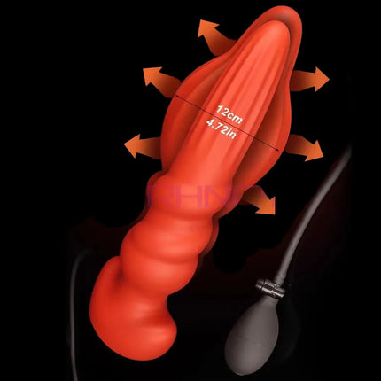 Super 12cm Huge Inflatable Anal Plug Silicone Big Butt Plug Sex Toys BDSM Women Men Inflatable  Anal Dilation Dildo Masturbation
