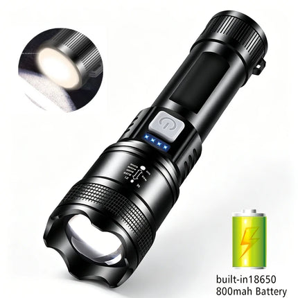 100000LM Super Bright Led Flashlights Rechargeable LED Torch Long Range Tactical Lamp for Outdoor Waterproof Camping Lantern