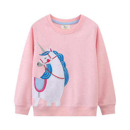 Jumping Meters 2-7T Fairy Tale Girls Sweatshirts For Autumn Spring Long Sleeve Baby Clothing Toddler Hooded Kids Shirts