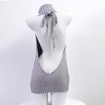 Japanese Anime Cosplay Costume Halter Sweater Dress Swimsuit Swimwear Uniform Sexy Lingerie