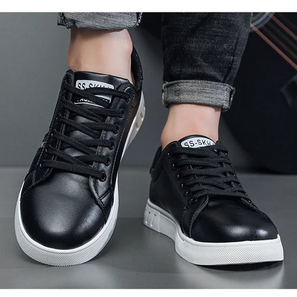 Spring and Autumn Men's Shoes New Style Low-Top Lightweight Large Size Trendy Shoes Student Fashion Versatile Thick-Soled Sports Shoes Casual Sneakers