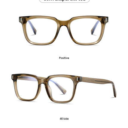 JMISUS Fashion Square Prescription Glasses Women Men Photochromic Progressive Myopia Optical Eyewear Lenses with Custom Recipe