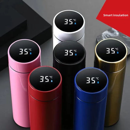 500ML Temperature Display Thermos Cup Stainless Steel Divided Thermos Bottle Outdoor Vacuum Insulated Cup Father's Day Gift
