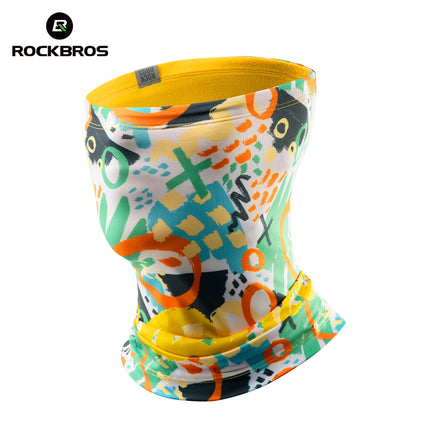 ROCKBROS Children Reversible Warm Scarf Fleece-Lined Ear-Warming Hat High Elasticity Breathable Built-in Drawstring Sports Mask