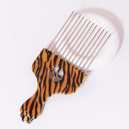 anti-static stainless steel African comb suitable for thick damp and curly hair salon styling tools Special for real hair wigs