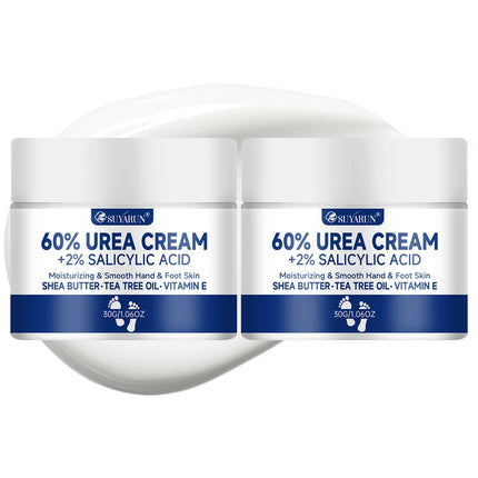 SUYARUN 60% Urea Foot Cream for Cracked Heels & Dry Skin - Intensive Moisturizing Treatment,, Diabetic Foot Care，Combo set.