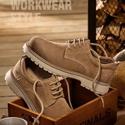 Golden Camel Men's Shoes 2026 New Business Casual Soft-Soled Leather Shoes High-Quality Non-slip Velvet Warm Work Shoe