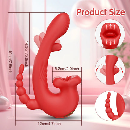 Women Telescopic Vagina Masturbation Sex Toys Rabbit Vibrator for Women Clit Clitoris Stimulator G-Spot Vibrating Adult Sex Toy