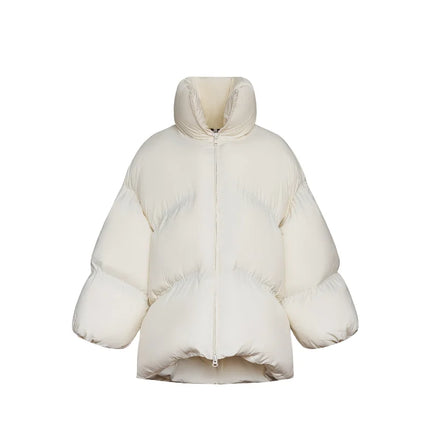 Women's Winter Long Down Jacket With Hood Drawstring Waist Fur Collar Zipper Quilted Padded Jackets 2026 Warm Parka Outwear