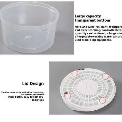 Multifunctional Household Manual Vegetable Dehydrator - Salad Spinner with Fruit, Lettuce Drain Basket | Home Kitchen Gadgets