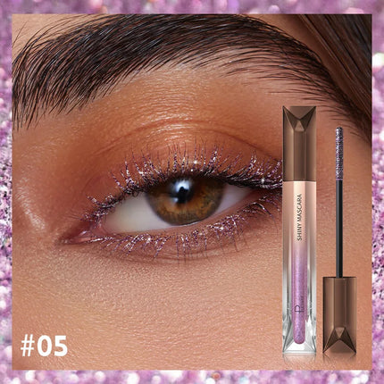 Glitter Sparkling Mascara Long-Lasting Effects Waterproof Smudge-Proof  Crushed Diamond Mascara Pearlescent Fine Flash Mascara