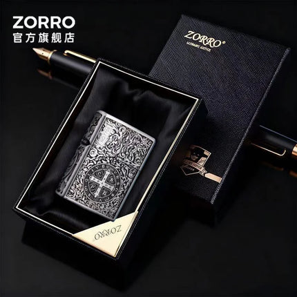 ZORRO Black Titanium Constantine Kerosen Lighter, Personalized Thickened Armor, Gift for Boyfriend Gadgets for Men