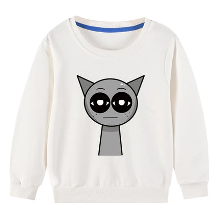 Spring Autumn Clothes Sprunki Baby Kids Long Sleeved Cotton Sweatshirts Cute Cartoon Print O-Neck Top Boys Girl Casual Clothing