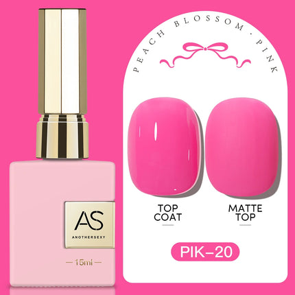 AS 15ml Pink Glass Bead Cat Magnetic Gel Nail Polish Spring Jelly Crystal Semi Permanent Moonlight Soak Off Manicure Varnish Gel