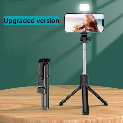 Wireless Bluetooth Selfie Stick Tripod With Fill Light Remote Shutter Extendable 360° For iPhone Samsung Xiaomi Vlog Live Holder