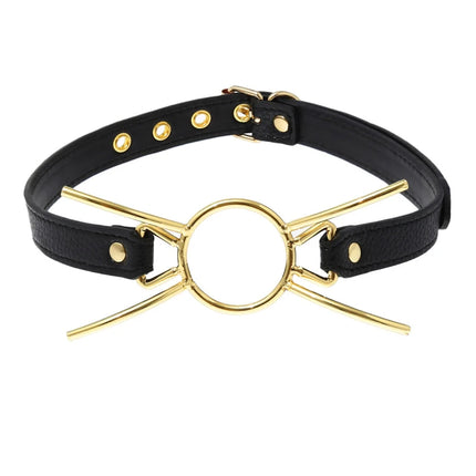 Leather Restraints Head Harness Nose Hook Oral Fixation Open Mouth Gag BDSM Bondage Erotic Adult Games Roleplay Couples Sex Toys