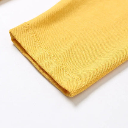 Long Sleeve T-shirt Cotton Solid Boys Girls Active T-shirts Tops Undershirts Children Basic Tee 1-16 Years