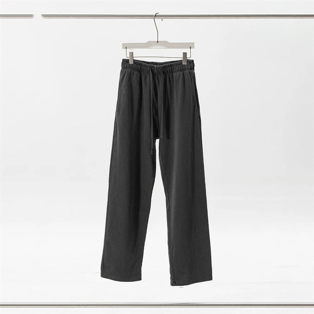 ZODF Vintage 2025 Winter 480gsm Straight Pants For Man Unisex Washed Distressed 100% Cotton Loose Trousers Brand Clothing HY1121
