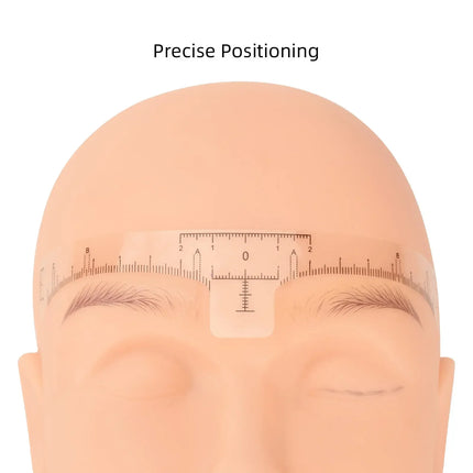 50 pcs Disposable Eyebrow Ruler Sticker For Eyebrow Microblading Tattoo Ruler Tattoo Shaper Stencil Measure Tool Foldable