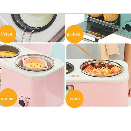 New BLY-ZA02 4 In 1 Breakfast Machine  Egg Tart Yolk Pastry Baking Machine Steak Pancake Machine 220V/600W Bread Oven