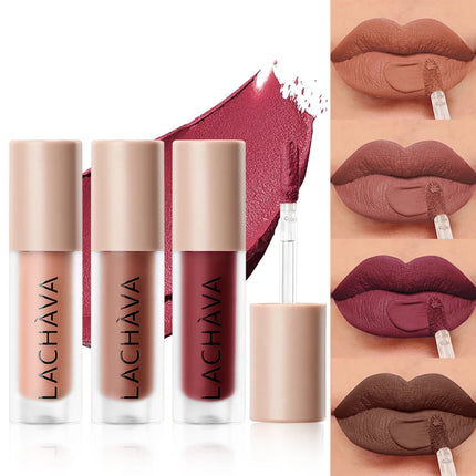 1pc Matte Nude Lipstick Smooth Texture Long-Lasting Water Resistance No Fading Ideal Christmas Gift Makeup for Women