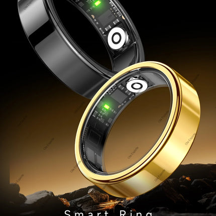 R10 Smart Ring with Charging Box Men Women Health Sleep Blood Pressure Heart Rate Monitor IP68 5ATM Waterproof Multi-sport Modes