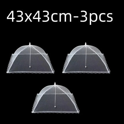 Kitchen Food Cover Foldable Anti Fly Mosquito Mesh Cover Picnic Dinner Table Umbrella Style Tent Cover Kitchen Gadgets