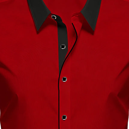 FGKKS Men Tuxedo Shirt Brand New Western Luxury Long Sleeve Smart Casual Micro Elastic Wrinkle-free Male Business Dress Shirts