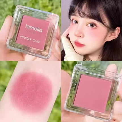 1Pc Face Blusher Matte Natural Cheek Tint Brighten Face Waterproof Face Contouring Cosmetics Blush Powder Soft Female Makeup