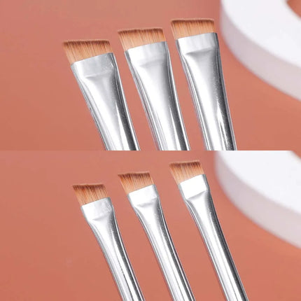 Professional Eyebrow Brush Eyeliner Angled Flat Head Blade Eye Liner Brow Contour Makeup Brushes Double-head Make Up Tools 15pcs