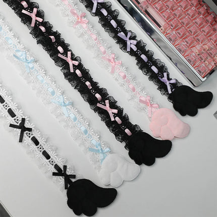 Bow Lace Cute Table Screen Decorative Computer Monitor Decorative Stickers Gaming Room Frame Display Screen Decorative Ornaments