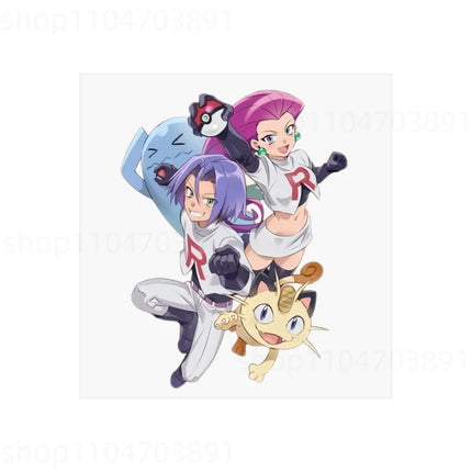 Pokemon Heat Transfer Stickers Anime Pikachu Cartoon Character Decal DIY Fashion Clothes Hat Bags Patches Ironing Decor Applique