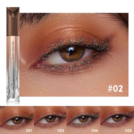 Glitter Sparkling Mascara Long-Lasting Effects Waterproof Smudge-Proof  Crushed Diamond Mascara Pearlescent Fine Flash Mascara