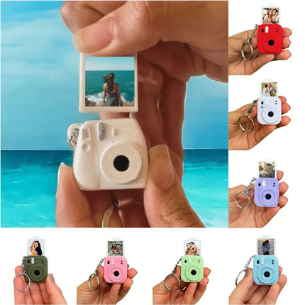 Portable Mini Camera Keychain Metal Key Ring Decorative 3D Print Camera Pendant Lightweight Multipurpose Bag Hanging Ornament
