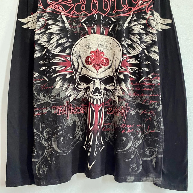 Affliction Long sleeved T shirt Y2K Vintage Round Neck Oversized T shirt New  Mens Womens Casual Gothic Clothing Tops Streetwear