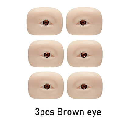 A Pair Three-Dimensional Eyebrow And Eye Module With Eye Practice Skin Simulation Human Soft Silicone Line Eyebrow For Beginners