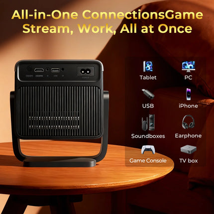 X7 Native 1080P Smart Projector 8K 4K Support/1000 ANSI/ with Android 14 OS, Compatible with Netflix YouTube, Auto Focus