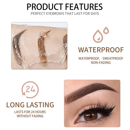 HANDAIYAN Eyebrow Tattoo Gel Semi-permanent Waterproof Lasting Eye Brow Tint Dye Black Brown Eyebrow Dyeing Cream Women Makeup