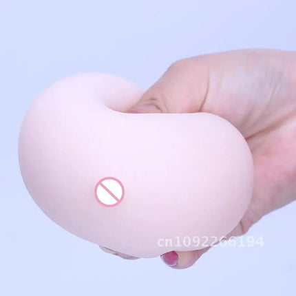 12*11cm Soft Big Female Ball Men Sex Toys Portable 3D Male Box Rubber Adult Breast Masturbation Nipple Touch Massager Mold With