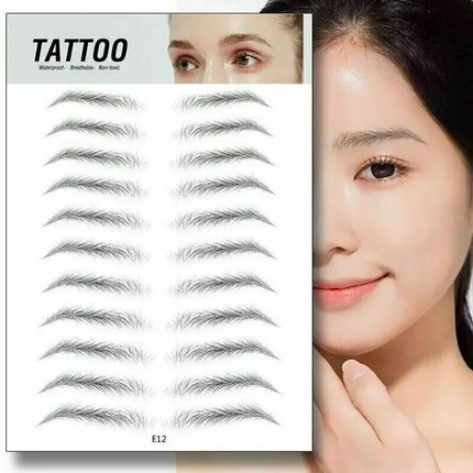 Brow stickers Water-based Lasting 4D Hair-like Eyebrow Authentic Eyebrow Tattoo Sticker False Eyebrows
