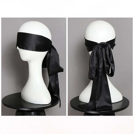 1.5M Erotic Eye Mask Self Bondage  Savour Eye Patches Cute Blindfold Silk Ribbon Satin Silk Sleep Mask Sexy For Women Gift